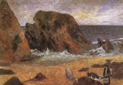 Paul Gauguin Seascape in brittany (mk07) china oil painting image